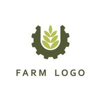 logotipo da fazenda, vetor de logotipo da agricultura com modelo de slogan