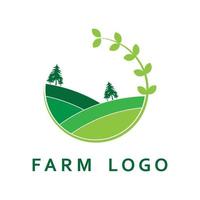 logotipo da fazenda, vetor de logotipo da agricultura com modelo de slogan