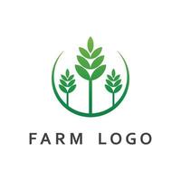 logotipo da fazenda, vetor de logotipo da agricultura com modelo de slogan