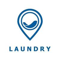 vetor de logotipo de lavanderia com modelo de slogan