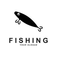 vetor de logotipo de pesca com modelo de slogan