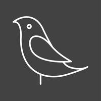 ícone de linha vetorial de pássaros exclusivos vetor