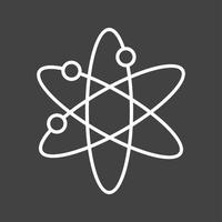 ícone de linha de vetor de estrutura atômica exclusiva