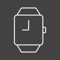 ícone de linha de vetor de relógio elegante exclusivo