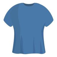 vetor de desenhos animados de ícone de camiseta azul. esporte corporal