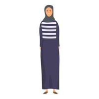 vetor de desenhos animados do ícone da moda mãe. hijab muçulmano