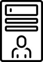 ícone de linha para nome vetor