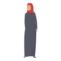 vetor de desenho de ícone de moda muçulmana. hijab árabe