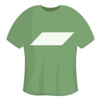 vetor geométrico dos desenhos animados do ícone de camiseta verde. design esportivo