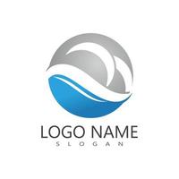 design plano de vetor de logotipo de ilustração de nuvem