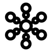 floco de neve vetor logotipo do ícone do natal neve, estilo de estrutura de tópicos