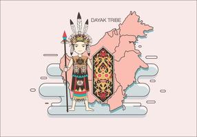 vetor de tribo Dayak