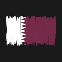 ilustração vetorial de pincel de bandeira do qatar vetor