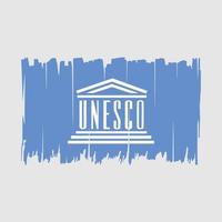 ilustração vetorial de pincel de bandeira da unesco vetor