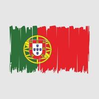 ilustração vetorial de pincel de bandeira de portugal vetor