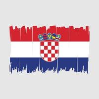 ilustração vetorial de pincel de bandeira da croácia vetor