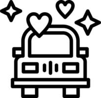 design de ícone de vetor de carro de casamento