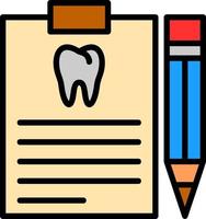 design de ícone de vetor de relatório odontológico