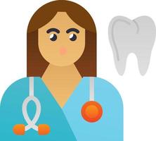 design de ícone de vetor de dentista feminino