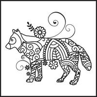 animal decorativo de ilustração vetorial no fundo branco vetor