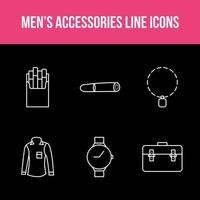 conjunto de aplicativos de acessórios masculinos vetor