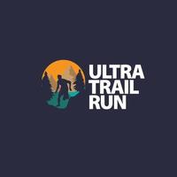 vetor de logotipo ultra trail run