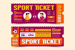 modelo de design de bilhete de evento esportivo de torneio de futebol fácil de personalizar vetor
