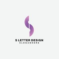 letra s design logotipo gradiente cor símbolo vetor