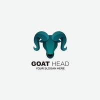 cabeça de cabra design logotipo gradiente cor do vetor