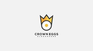 vetor de ícone de cor gradiente de ovos de coroa