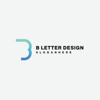 letra b design logotipo gradiente cor símbolo vetor