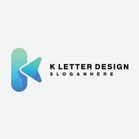 inicial k design logotipo vetor ícone colorido