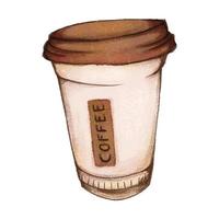 gráficos realistas de xícaras de café em aquarela 01 vetor