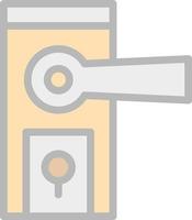design de ícone vetorial de maçaneta de porta vetor