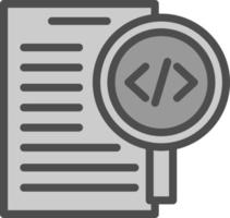 design de ícone vetorial de revisão de código vetor