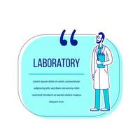 caixa de texto de cotação de laboratório vetor