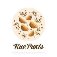 ilustração de kue pukis, bolo tradicional indonésio vetor