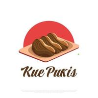 ilustração de kue pukis, bolo tradicional indonésio. ilustração vetorial de kue pancong vetor