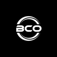 design de logotipo de letra bco na ilustração. logotipo vetorial, desenhos de caligrafia para logotipo, pôster, convite, etc. vetor