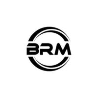 design de logotipo de carta brm na ilustração. logotipo vetorial, desenhos de caligrafia para logotipo, pôster, convite, etc. vetor