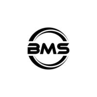 design de logotipo de carta bms na ilustração. logotipo vetorial, desenhos de caligrafia para logotipo, pôster, convite, etc. vetor