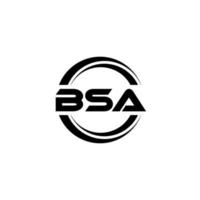 design de logotipo de carta bsa na ilustração. logotipo vetorial, desenhos de caligrafia para logotipo, pôster, convite, etc. vetor