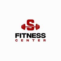 vetor de modelo inicial do logotipo do centro de fitness, logotipo do ginásio de fitness