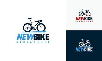 modelo simples de designs de logotipo de bicicleta de corrida, logotipo de bicicleta de corrida vetor