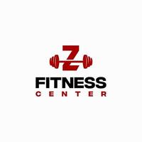z vetor de modelo inicial do logotipo do centro de fitness, logotipo do ginásio de fitness