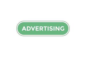 modelos de banner da web de botão de publicidade. ilustração vetorial vetor