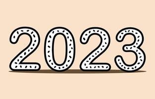 número 2023, o ano do senhor. conceito sobre escrever, simplesmente, anualmente, comemorar, aniversário e etc. vetor