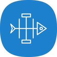 design de ícone de vetor de diagrama de espinha de peixe