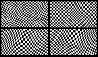 fundo retrô groovy no estilo de pano de fundo quadriculado psicodélico. um tabuleiro de xadrez em um design abstrato minimalista com uma vibe estética dos anos 60 e 70. estilo hippie y2k. ilustração vetorial de impressão funky vetor