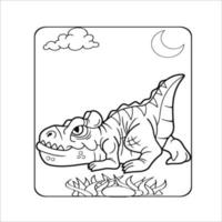 desenho de dinossauro adulto para colorir vetor